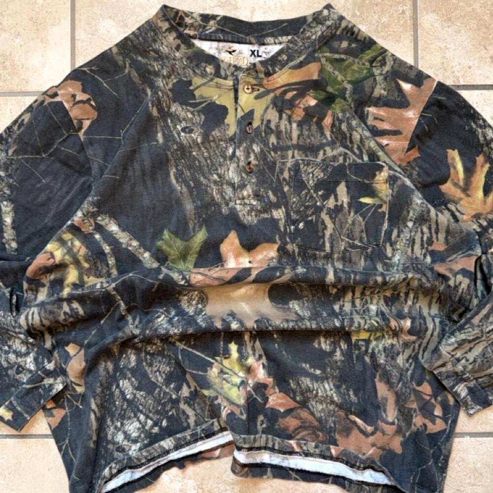 Redhead Long Sleeve Henley Sweatshirt - Size XL